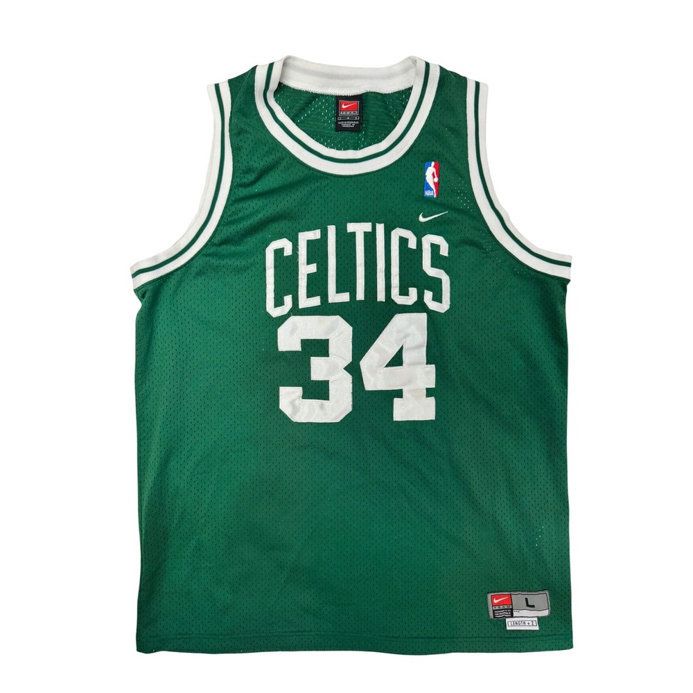 Nike Boston Celtics Paul Pierce 34 Stitched Jersey Mens Large Green NBA Mesh